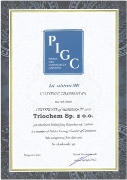 certyfikat PIGC